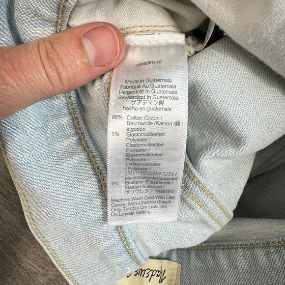 Madewell The Momjean in Harman Wash Raw Hem Light wash 26 - Picture 10 of 16